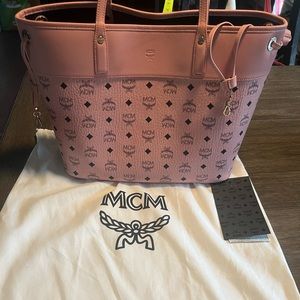 MCM Medium Soft Pink Shopper Tote